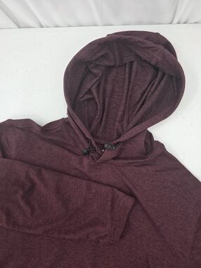 01.ALGO Performance Hoodie Long Sleeve Men's Small Maroon UV SPF 40 Quick Dry